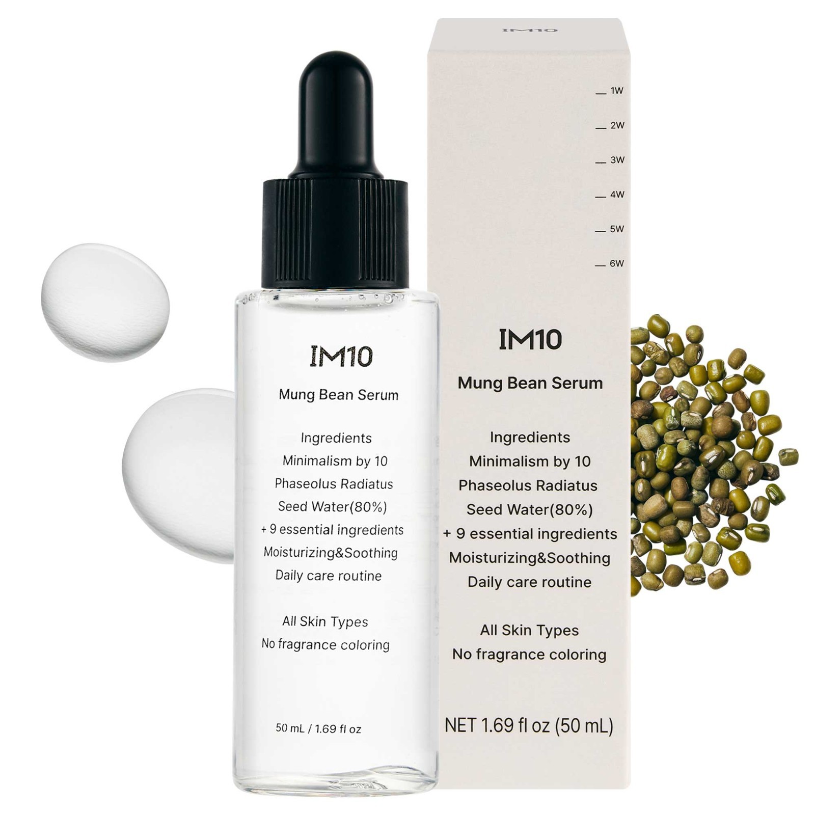 IM10 Mung Bean Serum with 10 Minimal Ingredients, Hydrating and Soothing Facial