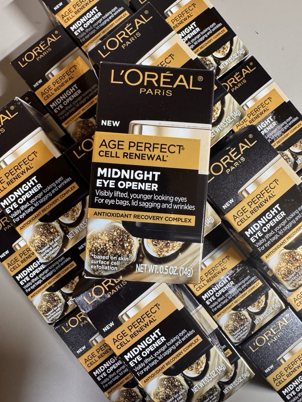 SET OF 55🔥L’Oreal Paris Age Perfect Cell Renewal Midnight Eye Opener Cream0.5oz