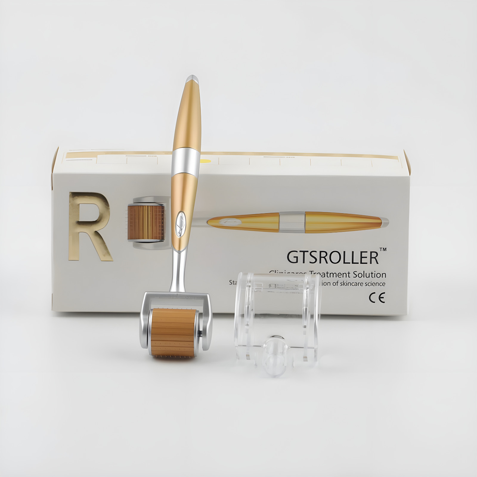ZGTS Titanium Gold Derma Roller 192 Needle Scalp and Skin Care Tool