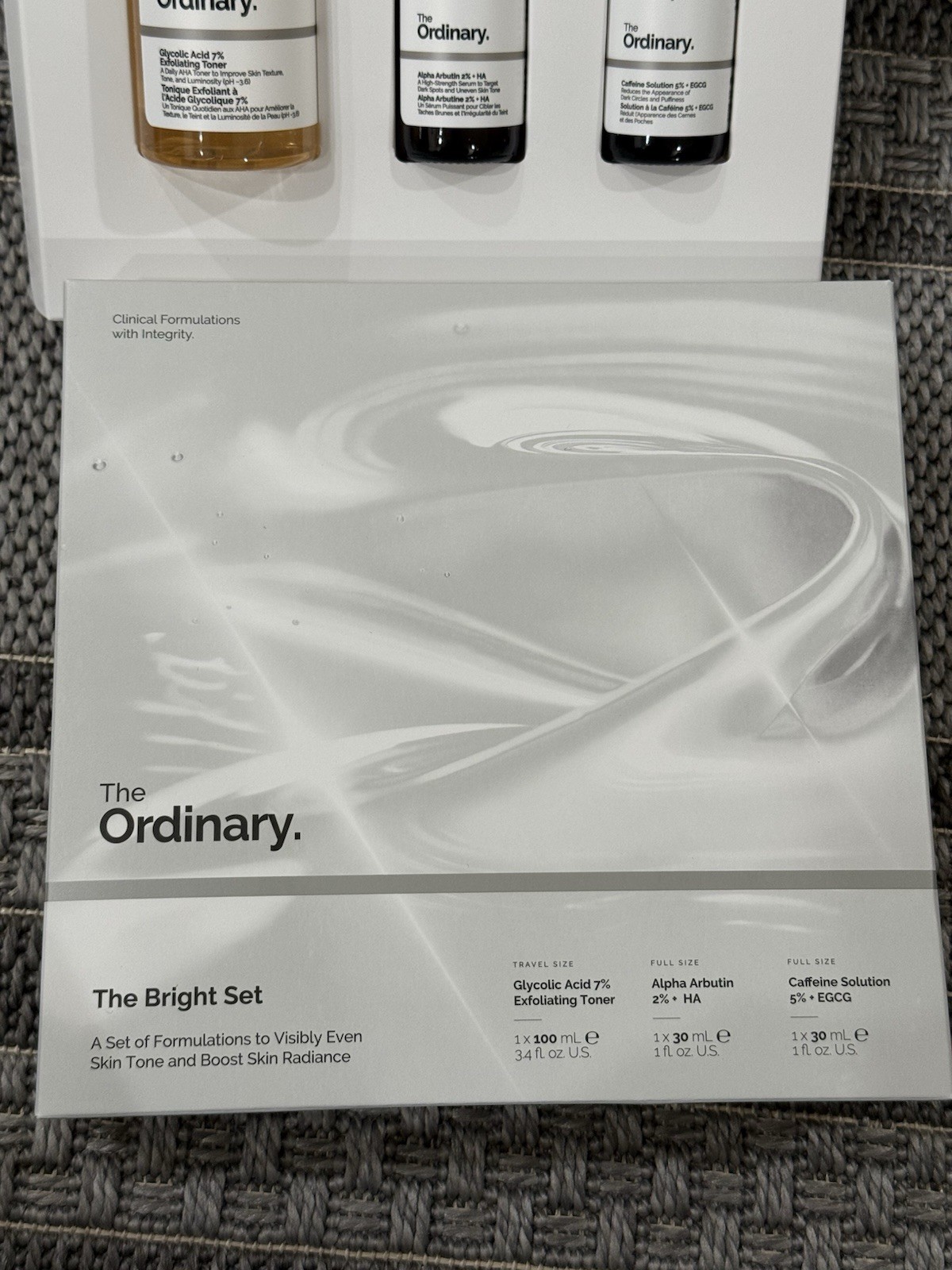 The Ordinary The Bright Set, 3-Step Regimen for Radiant, Even Skin Tone with