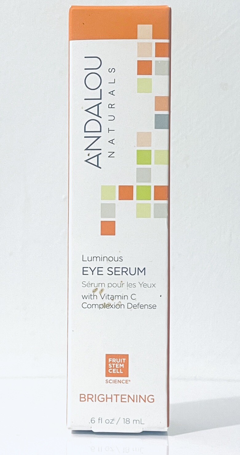 Andalou Naturals Luminous Eye Brightening Serum With Vitamin C – 0.6 Fl Oz, New