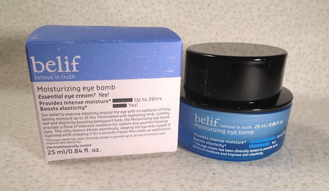 2 X Belif Moisturizing Eye Bomb Essential Eye Cream Full Size .84 fl oz.ea. NIB
