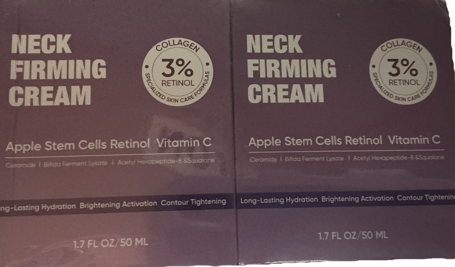 2 Pack Neck firming Cream – Apple Stem Cells Retinol & Vit. C Sealed New 2 Pk
