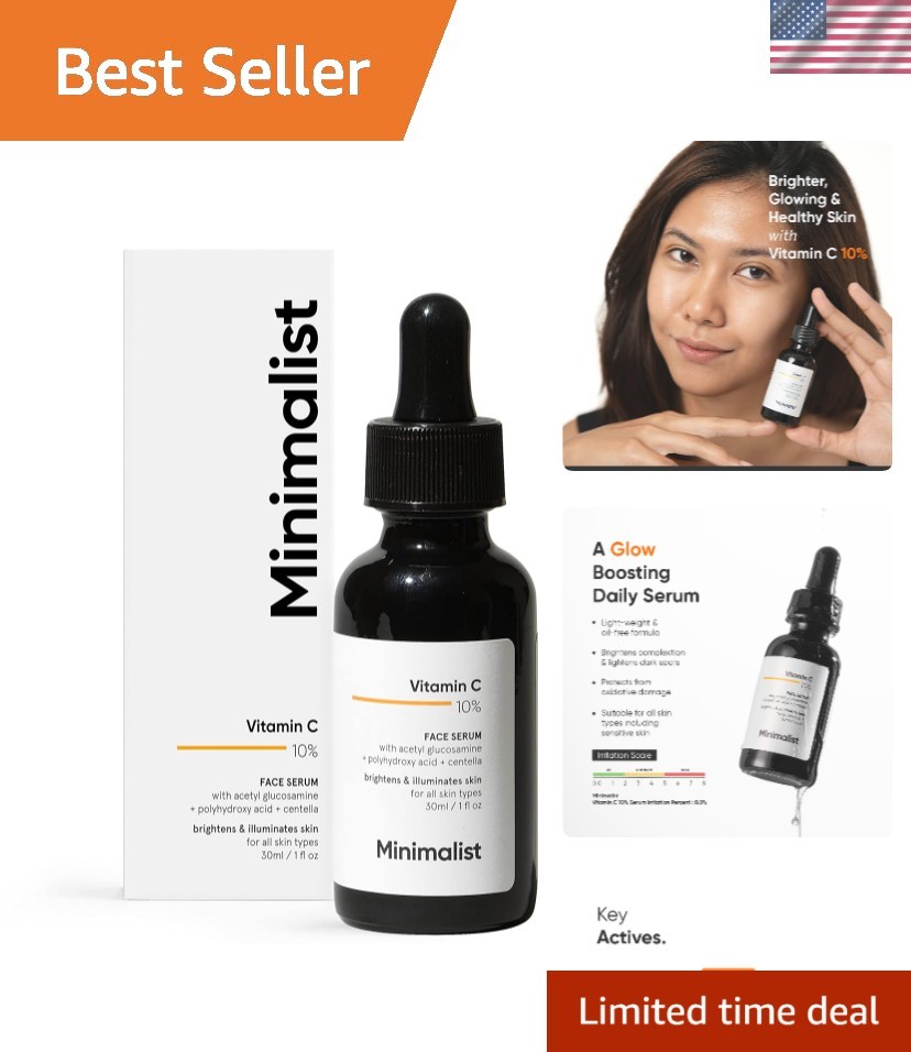 Brightening 10% Vitamin C Serum with Hydrating Centella Water – 1 Fl Oz