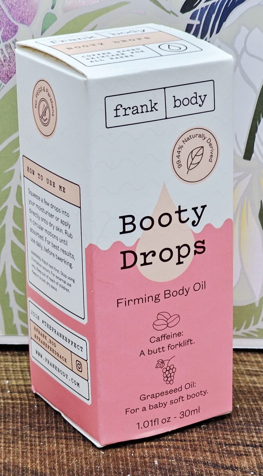 FRANK BODY Booty Drops Firming Body Oil 1 Oz / 30 ML FULL Size NIB