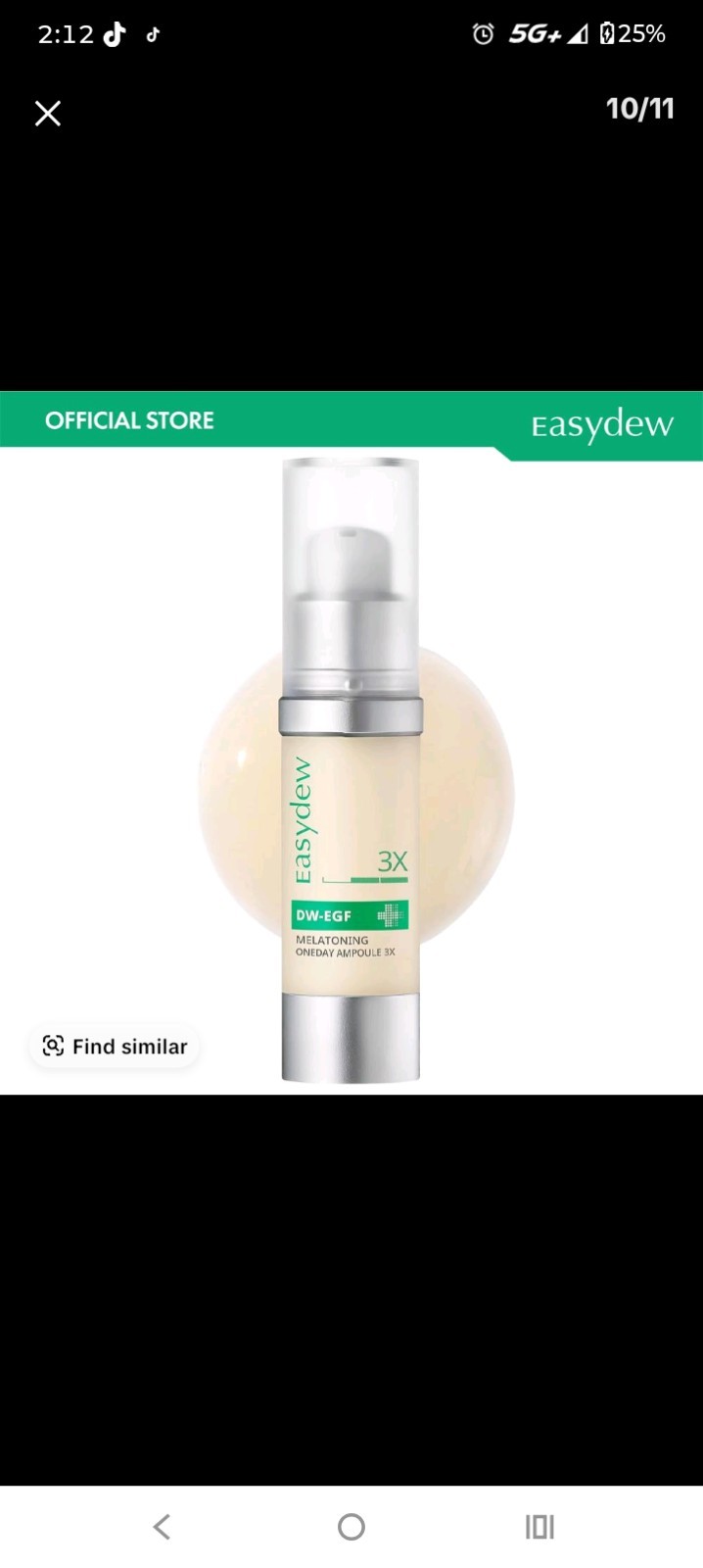 Easydew DW-EGF Melatoning Ampoule 3X – Hydrating Dark Spot Serum with Niacina…