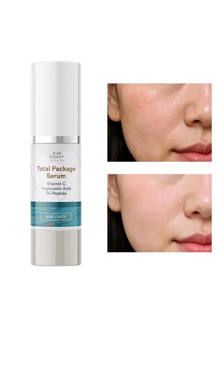 Coast Science Total Package Facial Serum 1 Ounce With Vitamin C Hyaluronic Acid
