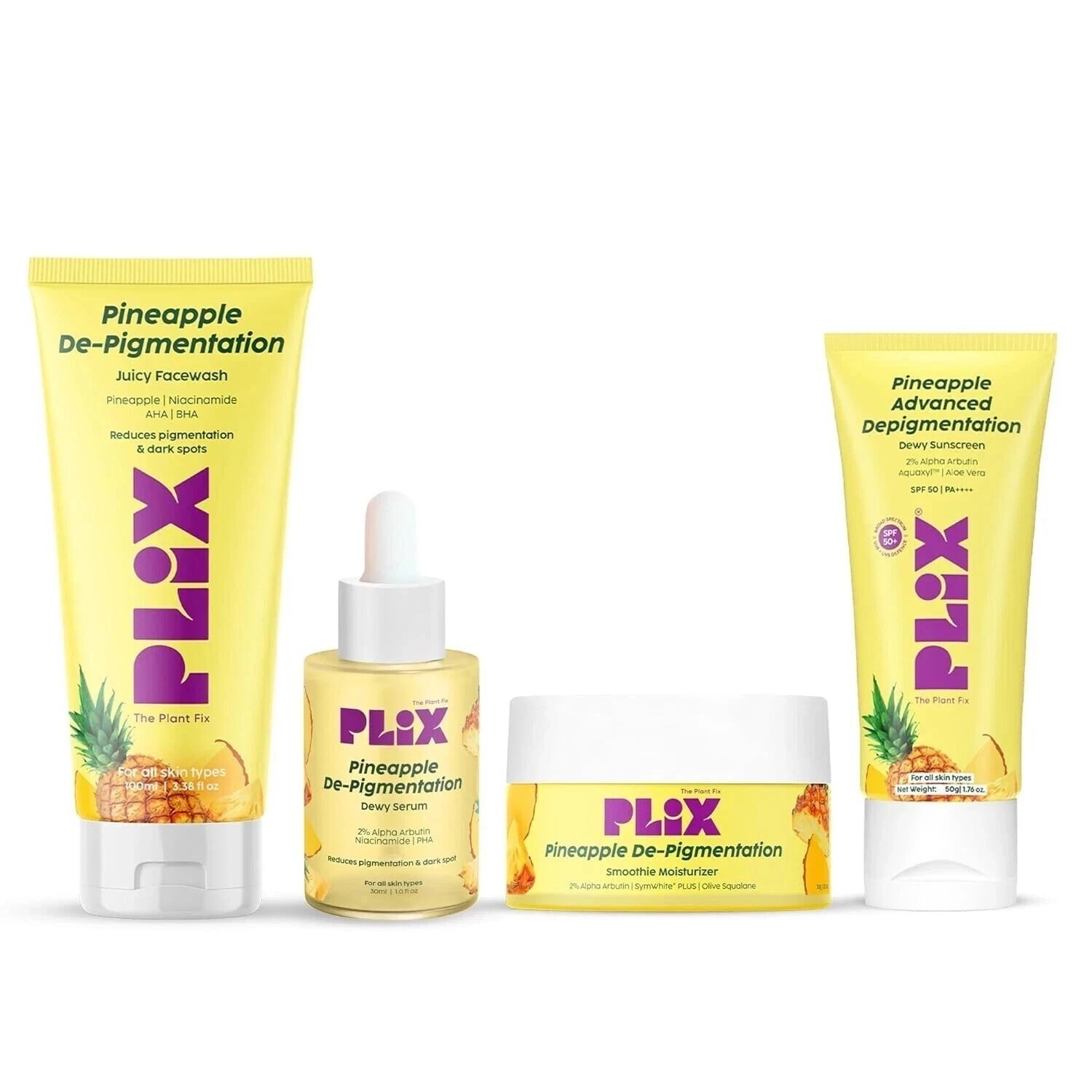 PLIX – THE PLANT FIX Pineapple Depigmentation Regime Kit for Bright & Even Skin