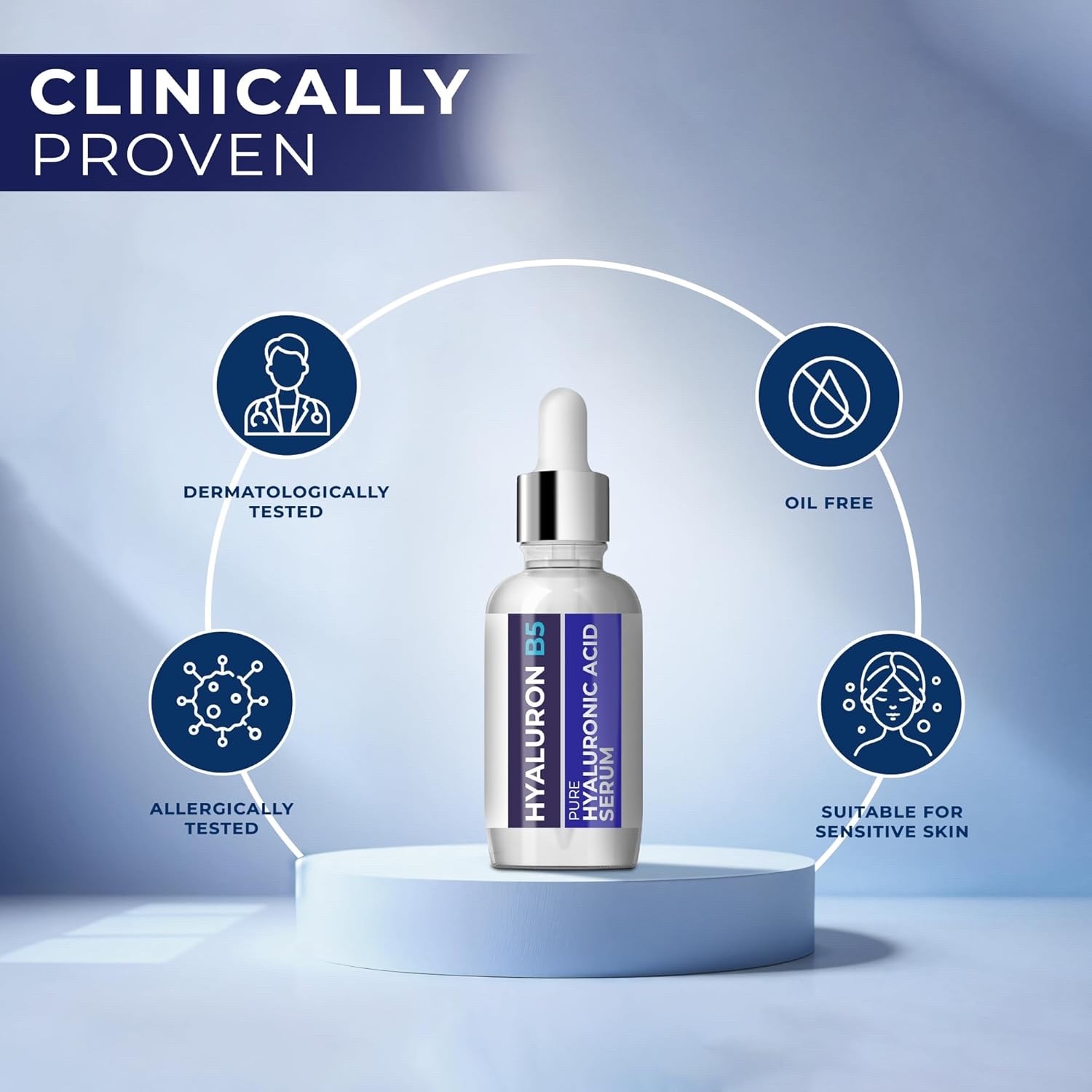 Pharmlitalia Serum Hyaluronic Acid + B5 For Wrinkles/Fine Lines 3 Pack 1 oz