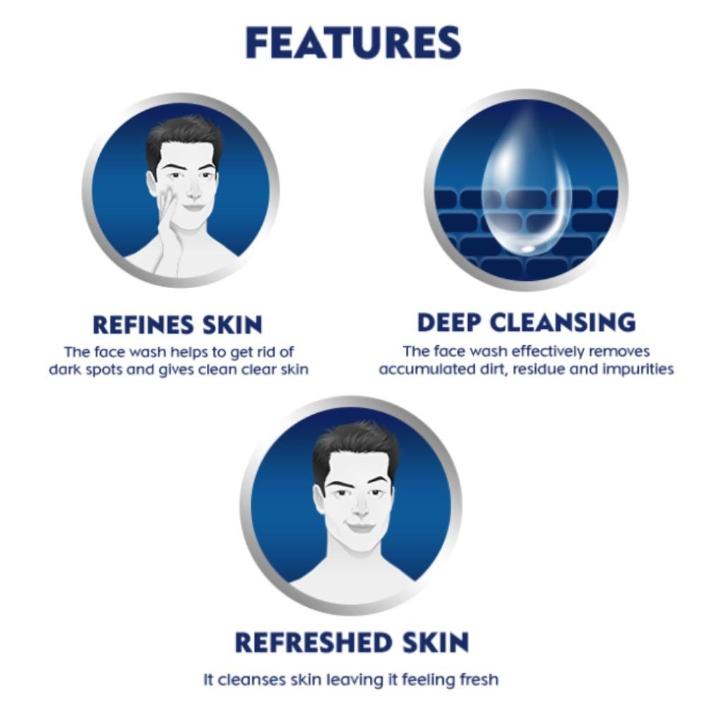 NIVEA MEN Dark Spot Reduction Whitening Combo Face wash 50gm + Creme 30ml