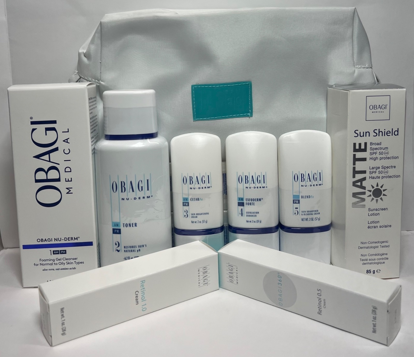 OBAGI 8pcs Set OIL Skin Brand New Full Size + Obagi Cosmetic Bag FREE!!!