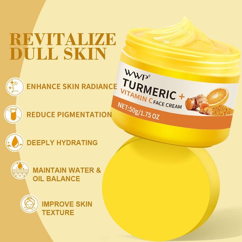 Turmeric Vitamin C Face Cream 50g Whitening Moisturizer Brighten Skin