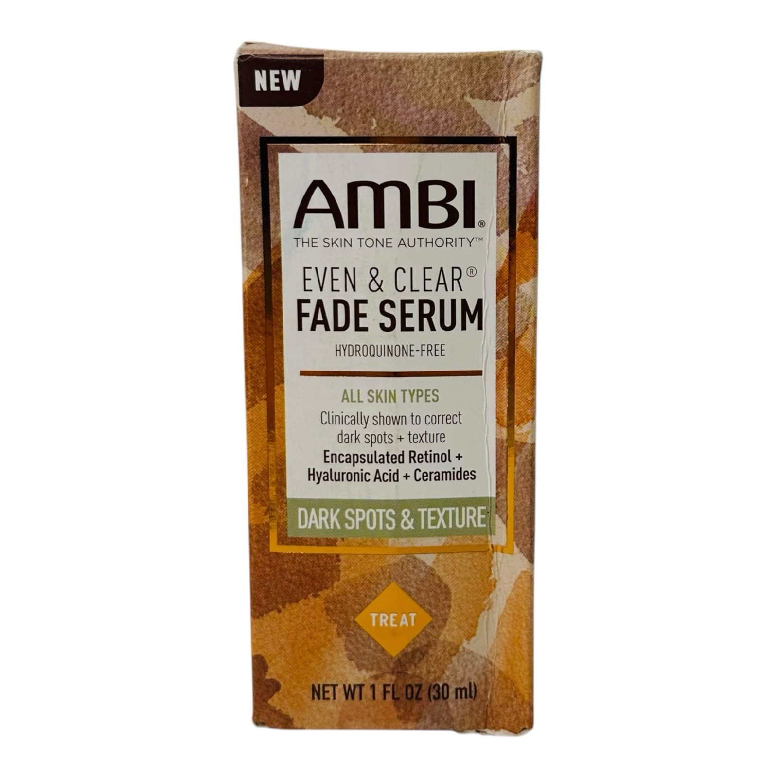AMBI Even & Clear Fade Serum 1 fl oz Hydroquinone-Free All Skin Types-Sealed Box