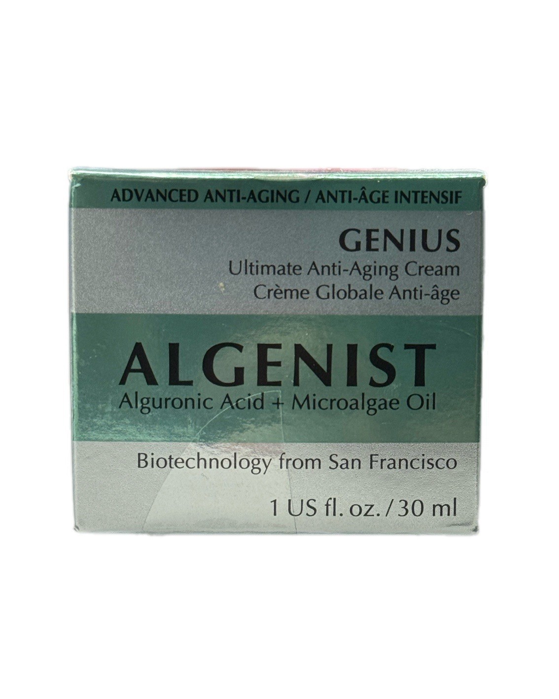 Anti-Aging Cream Algenist Genius Alguronic Acid + Microalgae Oil 1oz / 30ml NIB