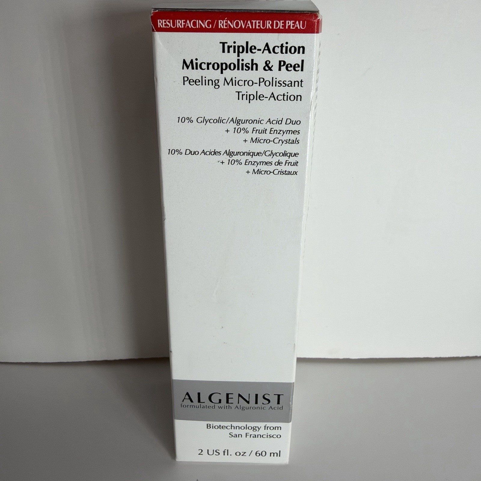 Algenist Triple-Action Micropolish & Peel Cream w/ Alguronic Acid 2 Fl Oz 60ml