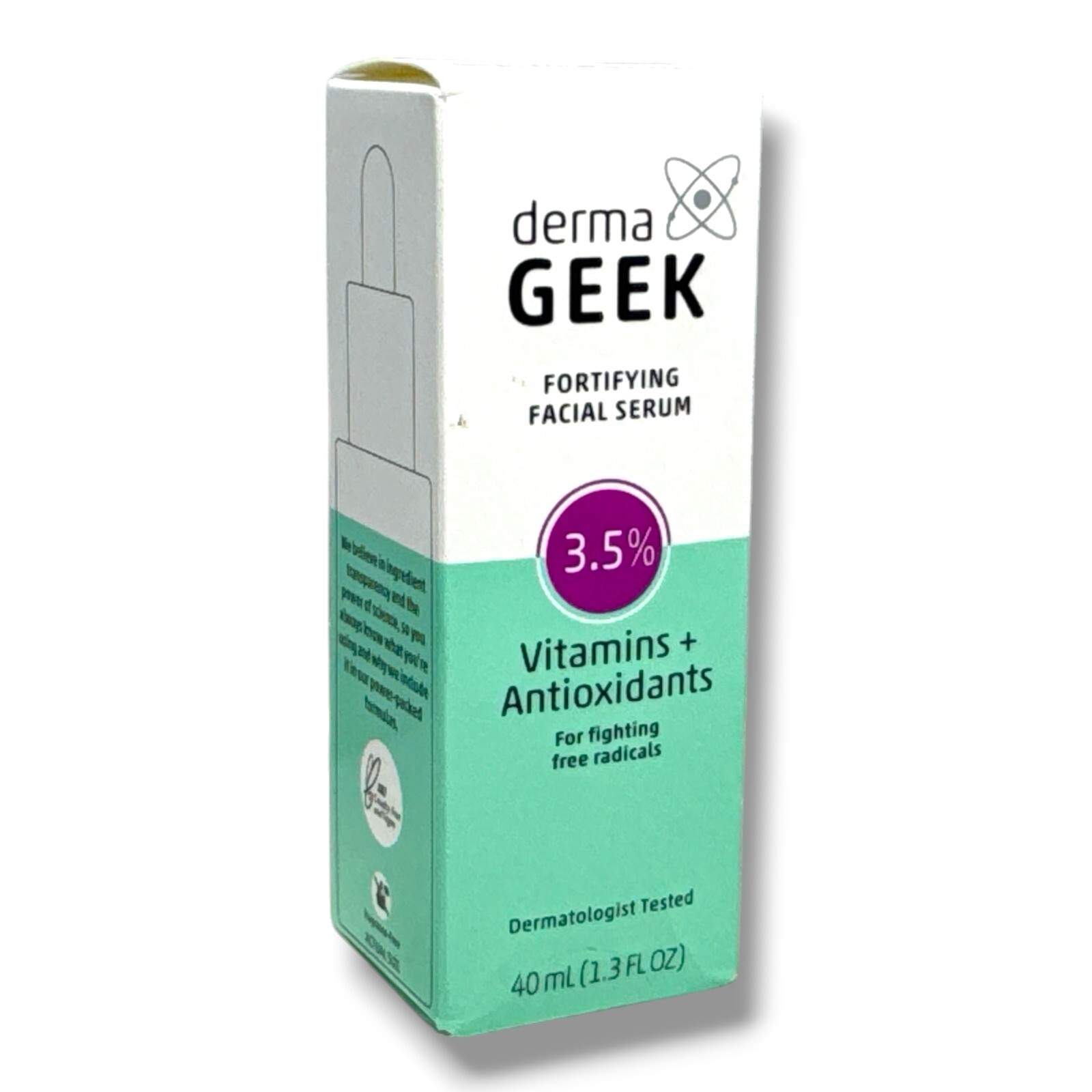 DermaGeek Fortifying Facial Serum 3.5% Vitamins + Antioxidants 40ml/1.3oz. New