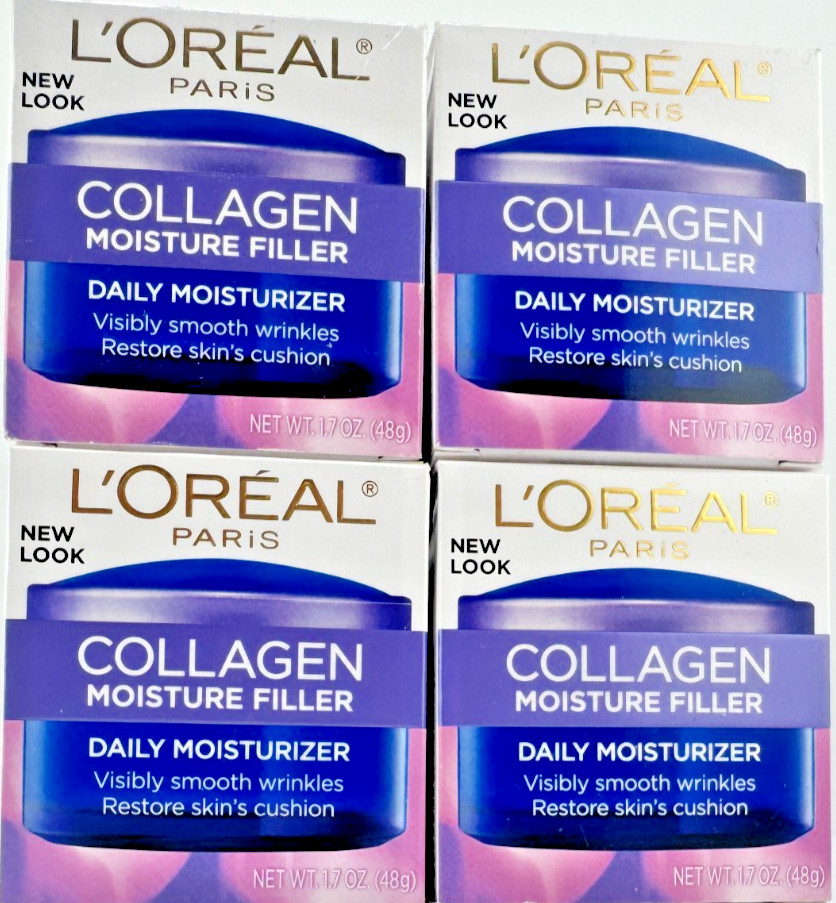 L’Oréal Paris Collagen Moisture Filler Daily Moisturizer 1.7oz (4 Pack) NEW