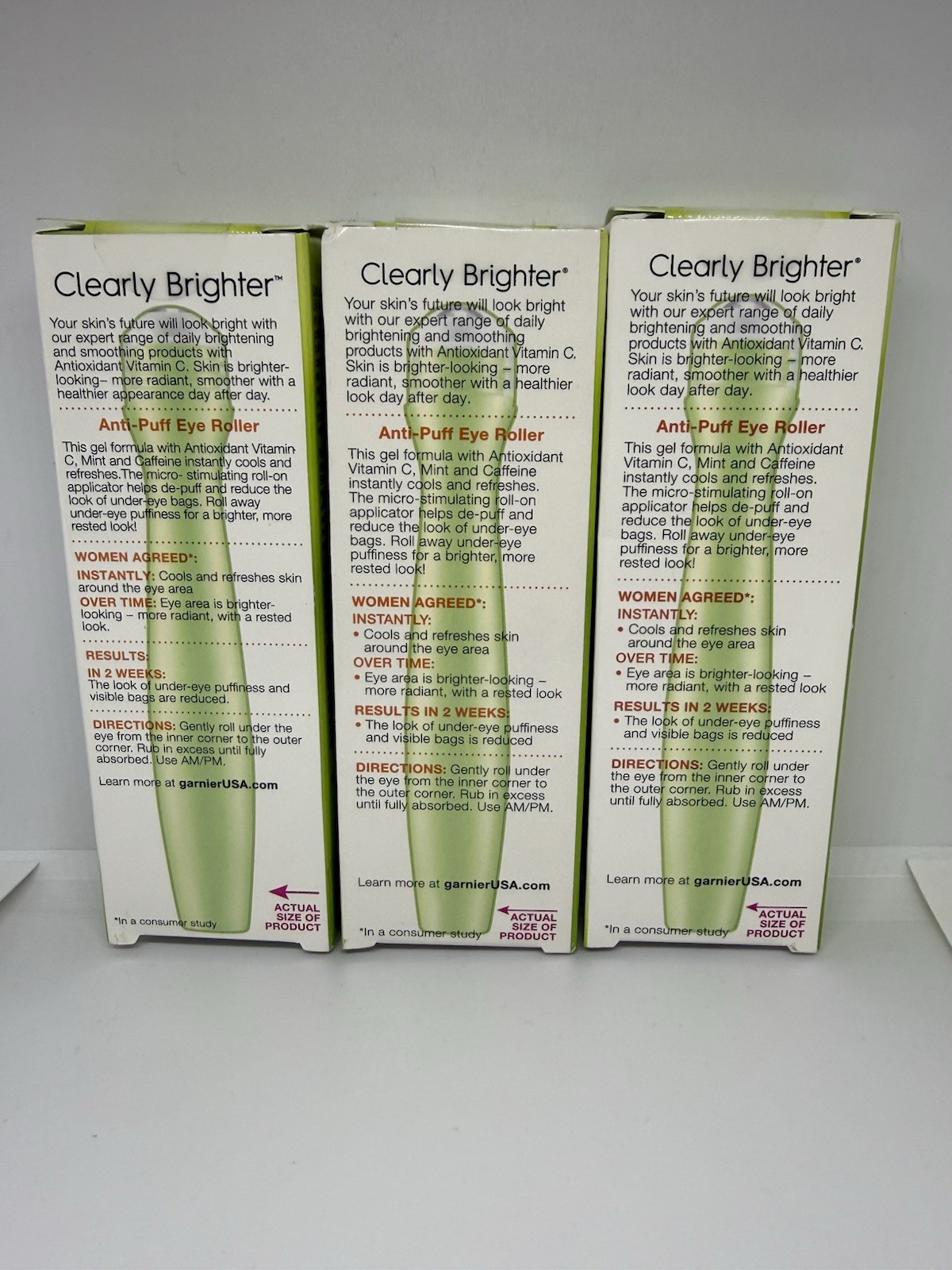 Garnier SkinActive Clearly Brighter Anti-Puff Eye Roller 3 Pk Discontinued