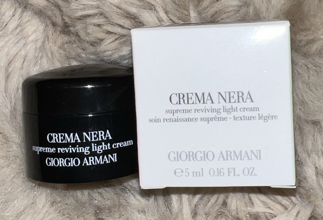 Giorgio Armani Crema Nera Supreme Reviving Light Cream MINI .16oz 5ml New in Box