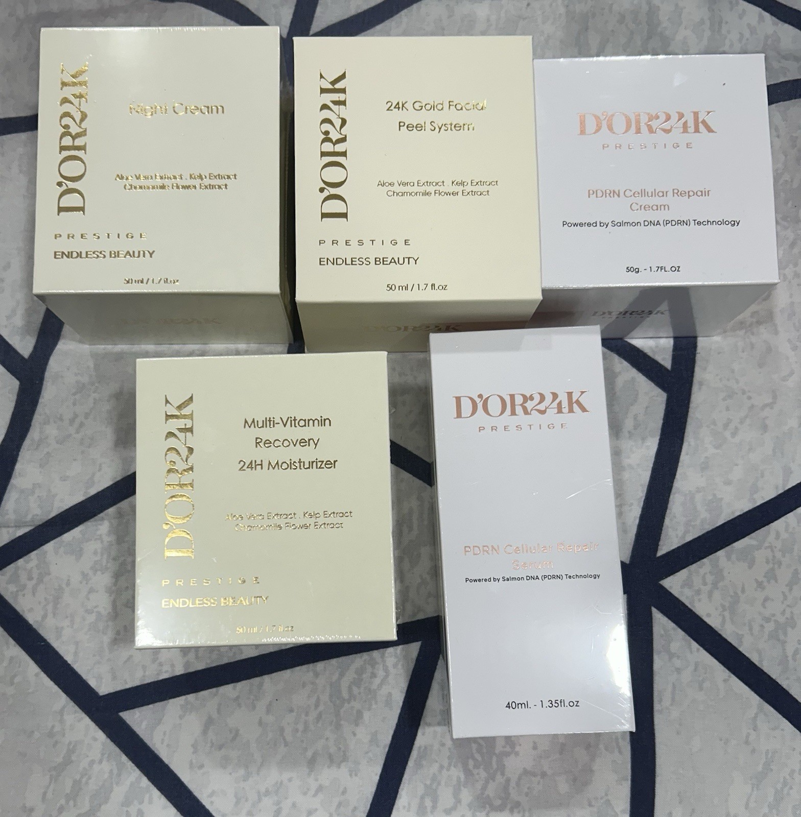 D’OR24K Prestige $2000 MSRP Gold Peal Night Cream Moisturizer PDRN serum & Cream