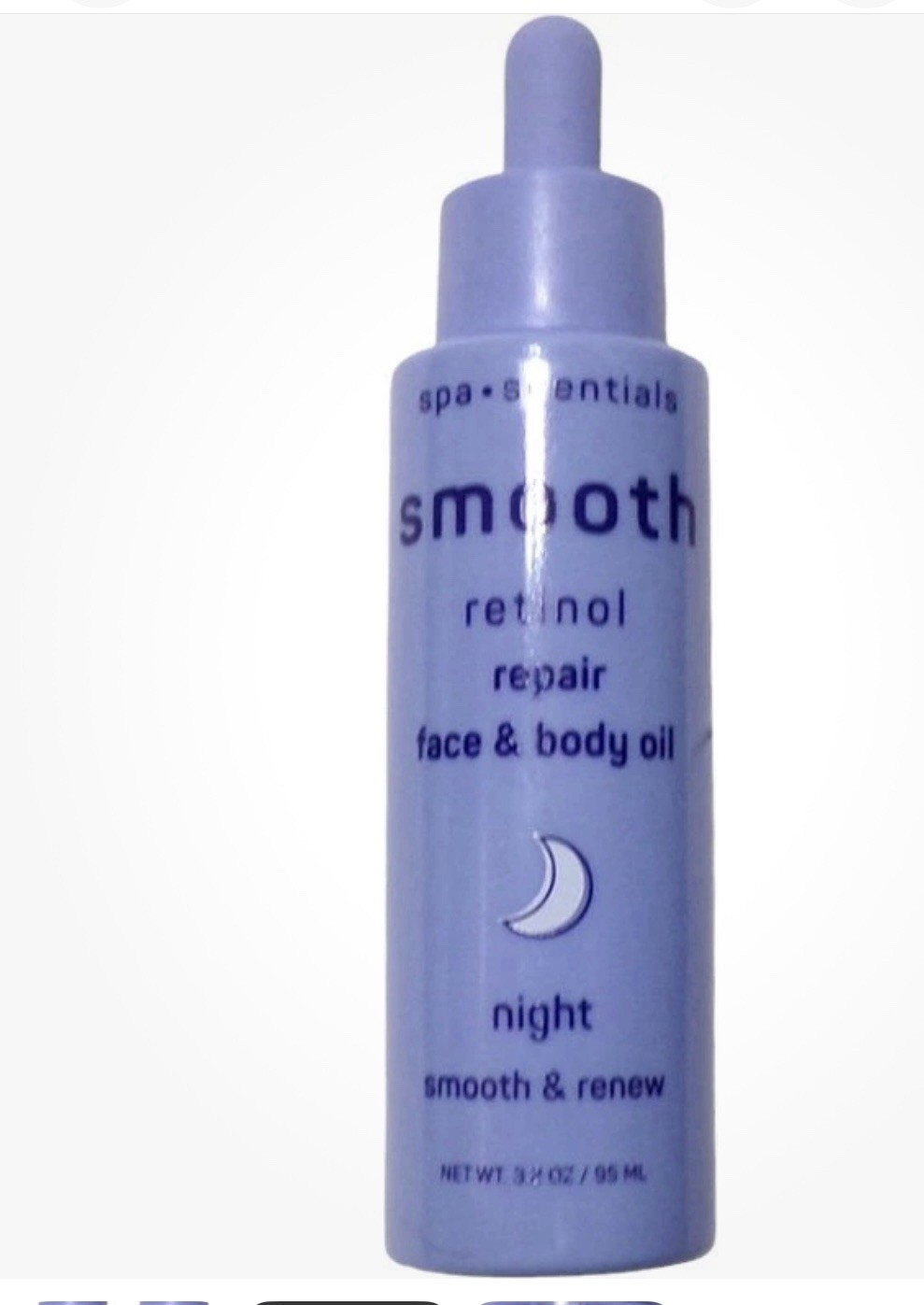 Spa. Scentials Plump Retinol Smoothing Body Serum Oil For Night Pm Time 3.2 Oz