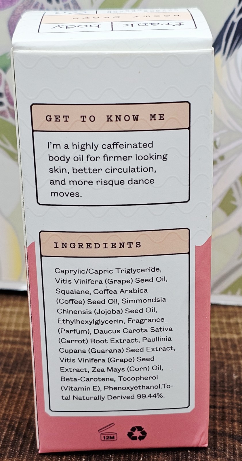 FRANK BODY Booty Drops Firming Body Oil 1 Oz / 30 ML FULL Size NIB