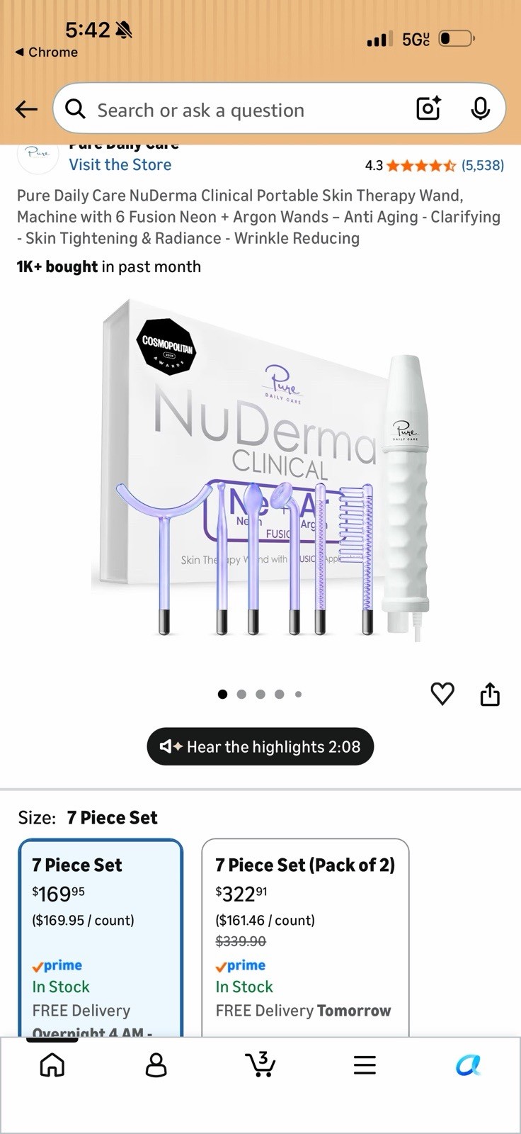 Pure Daily Care Nuderma Clinical Skin Repair Machine