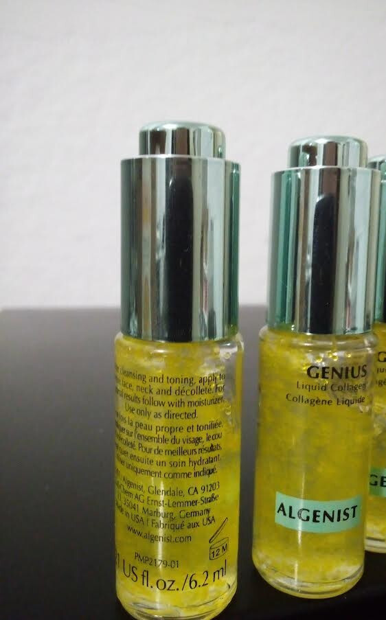 ALGENIST GENIUS LIQUID COLLAGEN 0.21 US fl. oz 6.2 ml SET OF 2 SMALL BOTTLES NEW