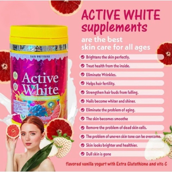 3x Phyto Active White Skin Whitening Glutathione Collagen Brightening Supplement
