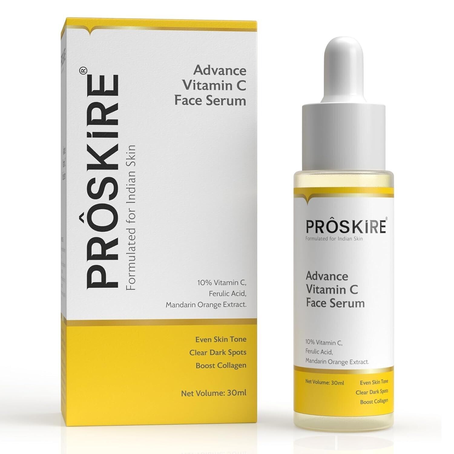 Proskire 10% Advance Vitamin C Serum With Ferulic Acid 30ml with Best Results