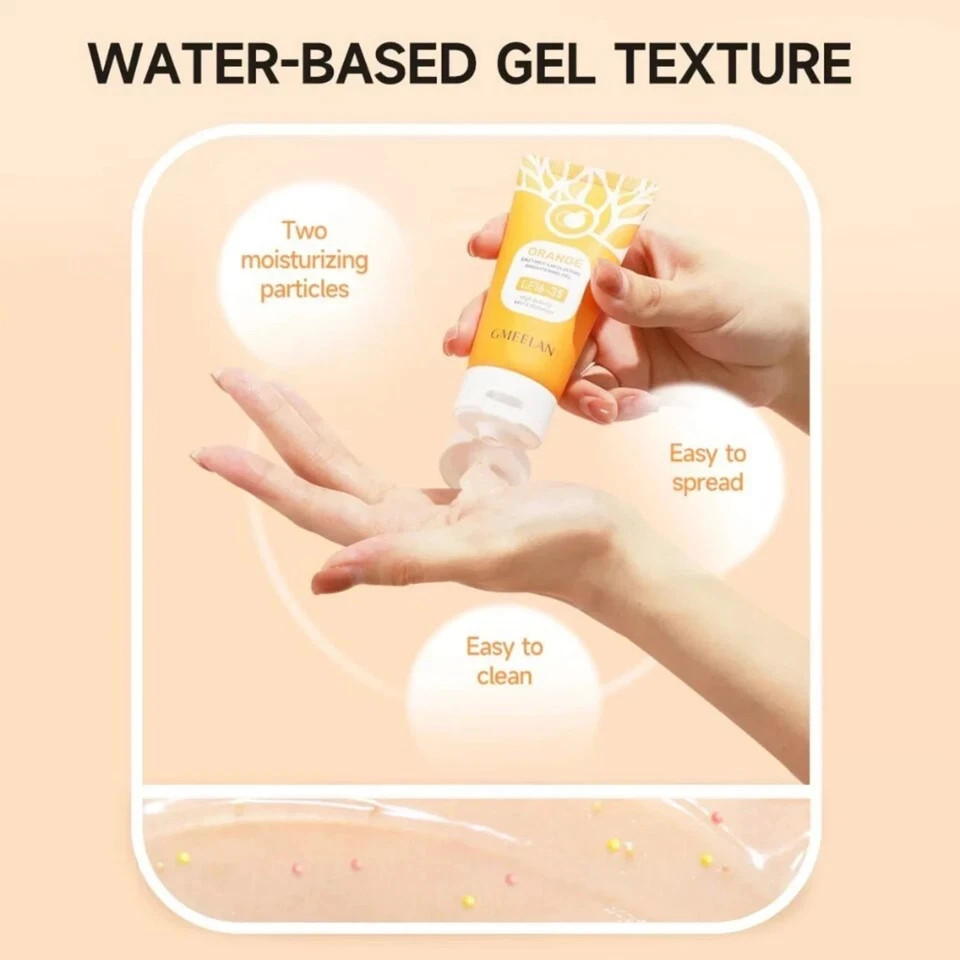 GMEELAN Orange Enzyme Gel 50g – Gentle Face Exfoliating Scrub for Brightening