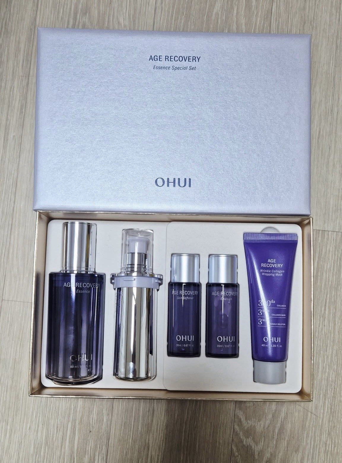 OHUI Age Recovery Essence 50ml+Refill+Kits Set/Anti-aging/Collagen/Visible signs