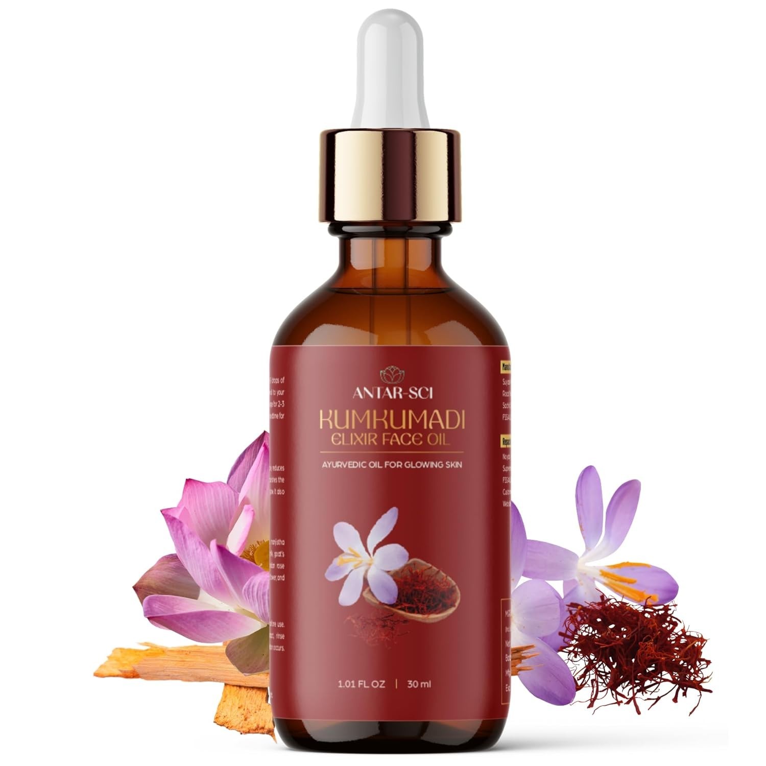 Ayurvedic Kumkumadi Oil For Glowing and Repair Skin 30 ml Made With 9 Herbs