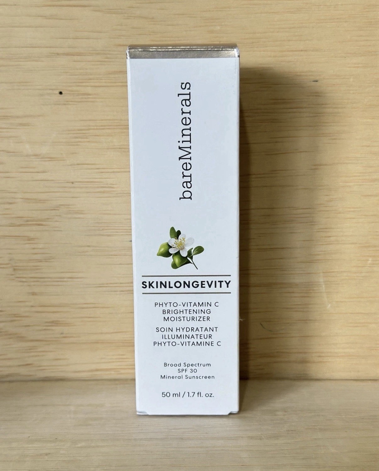 bareMinerals SKINLONGEVITY Brightening Moisturizer SPF 30 1.7 oz 50 mL- SEALED