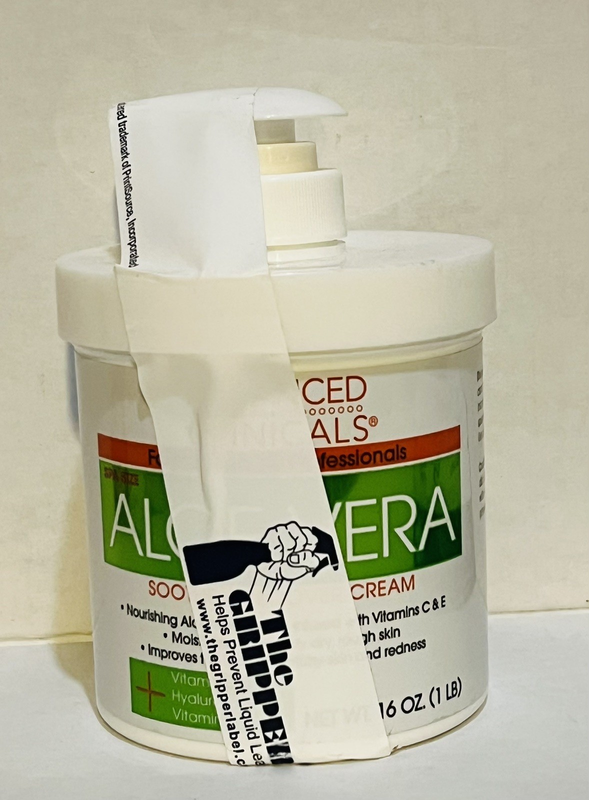 Advanced Clinicals Aloe Vera Vitamin C Hyaluronic Acid Cream 16 Oz U56B