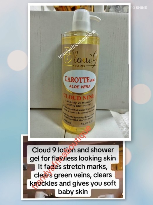 2pcs. Cloud-9 Paris multi vitamin body lotion & shower gel👌 Carotte & aloe vera