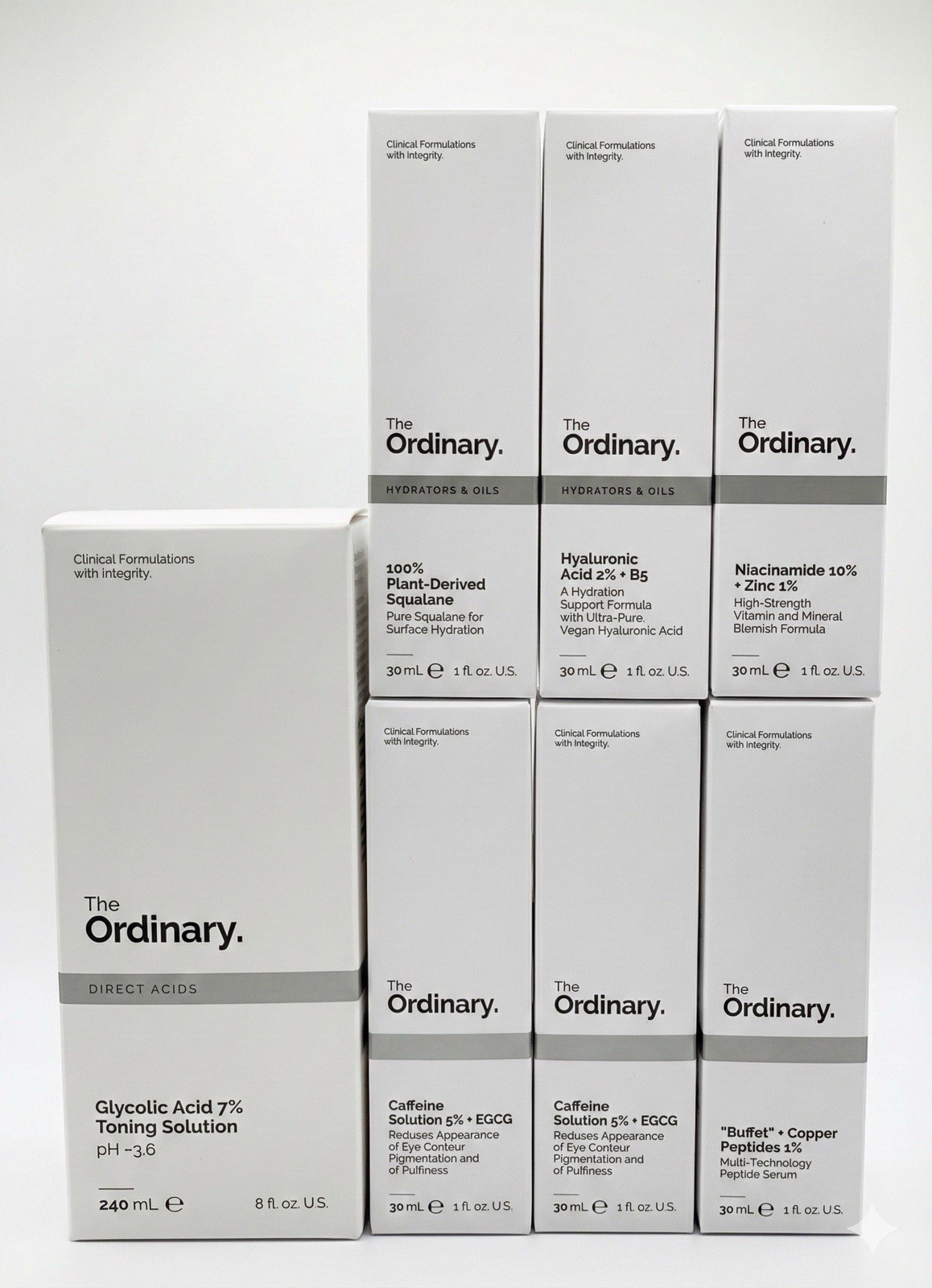 NEW – 7 PCS x THE ORDINARY SKINCARE FACE SERUM SET OF 7 DAY & NIGHT TREATMENT
