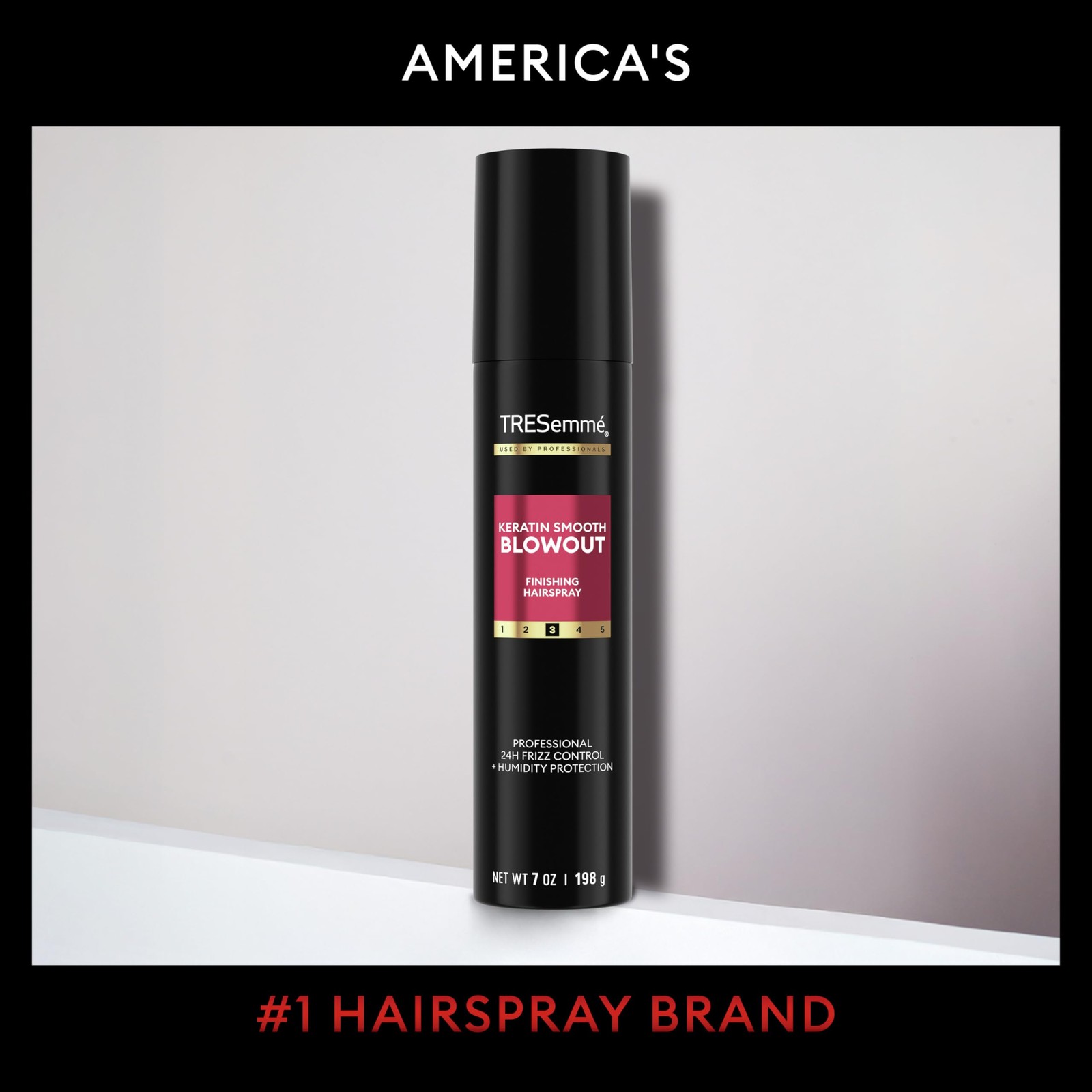 TRESemmé Anti-Frizz Finishing Spray Keratin Smooth 7 Ounce (Pack of 1), Black