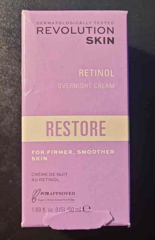 Revolution Skincare ,Retinol Overnight Cream, Night Face Cream, 1.69fl oz NEW
