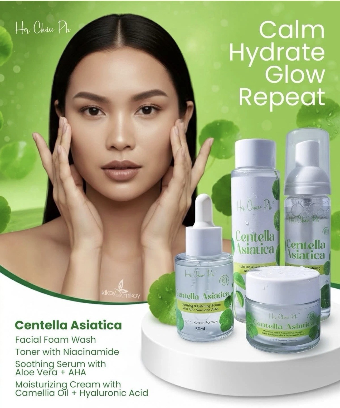 Her Choice PH Centella Asiatica Skincare Set & Pekas Cream – BUNDLE