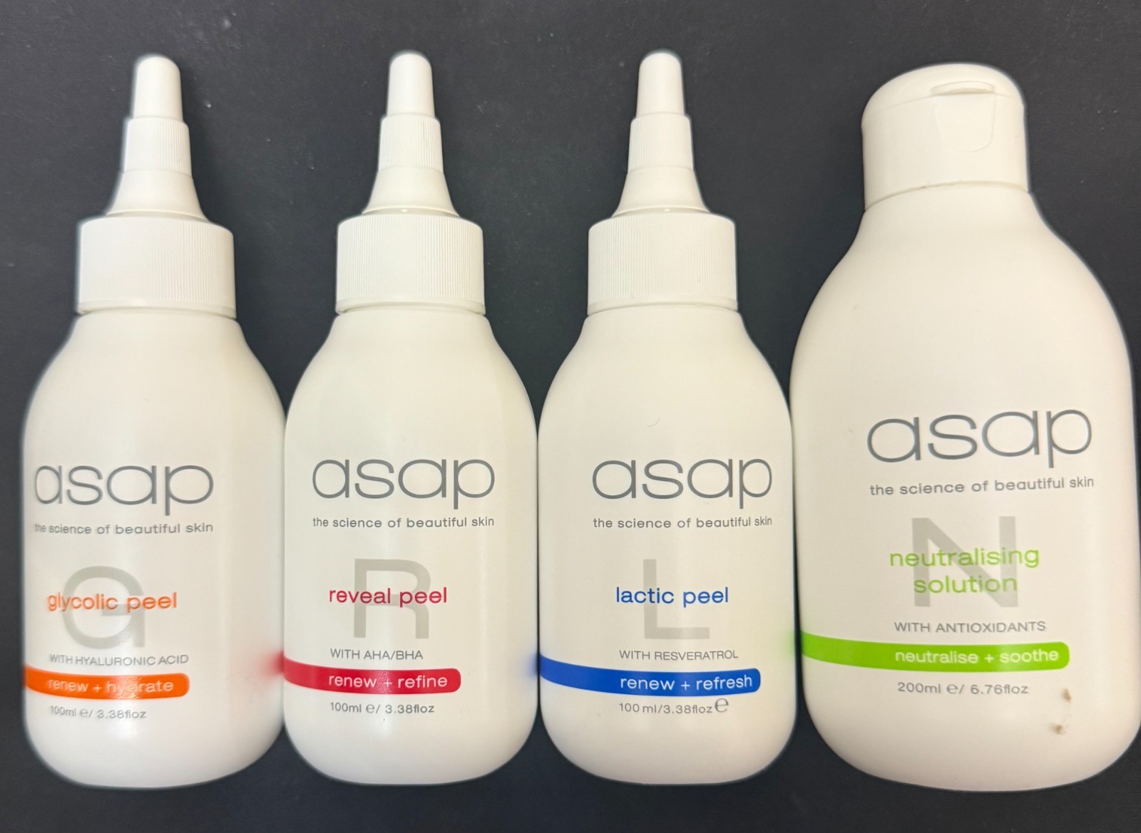 Asap Peel Kit (Reveal peel, Lactic peel, Glycolic peel, Neutralizing solution)