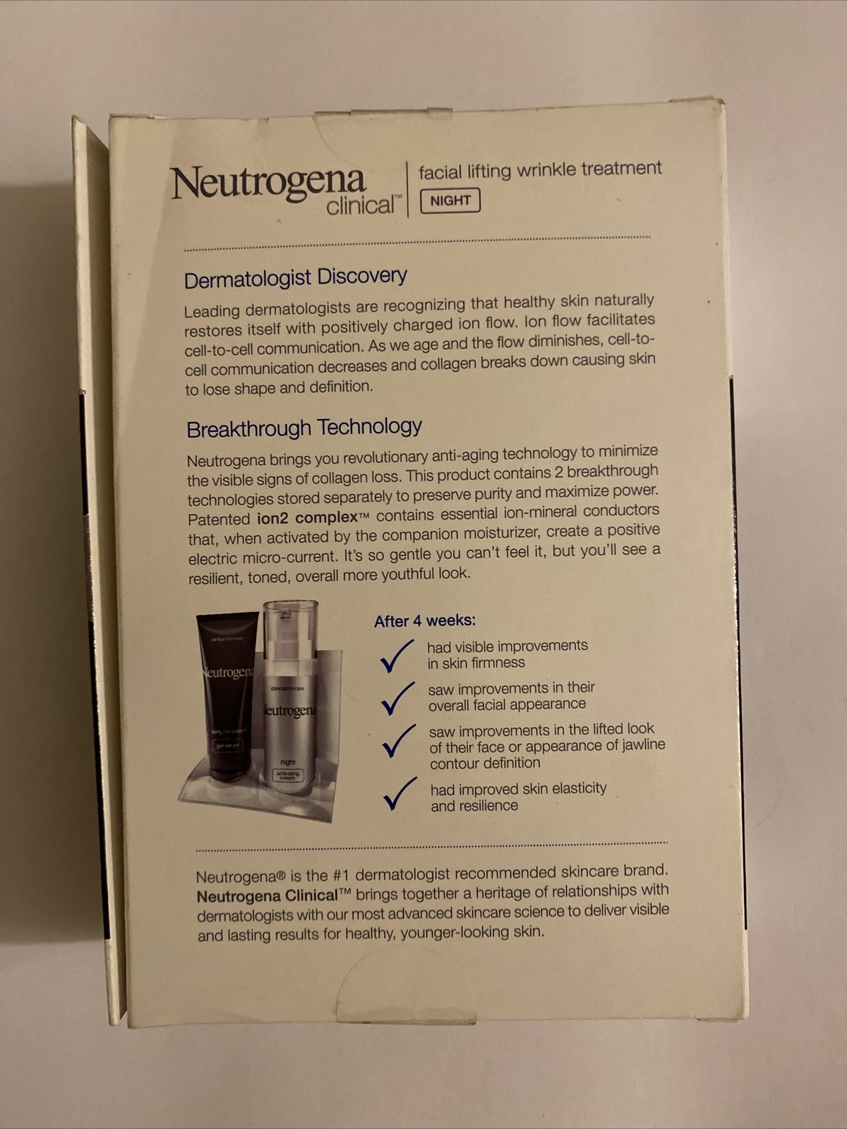 Neutrogena Clinical Facial Lifting Wrinkle Night Treatment With Ion2 Complex