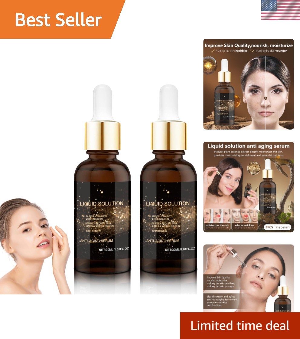 2PCS Face Serum, liquid solution anti aging serum,antiaging face serum, smoot…