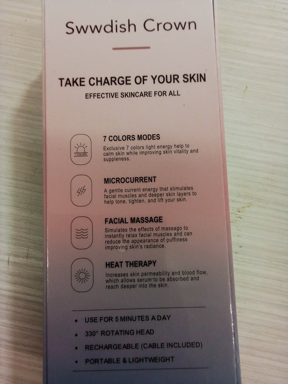 7 Color Multiple Use Beauty Device Light Therapy Wand Advanced Skincare