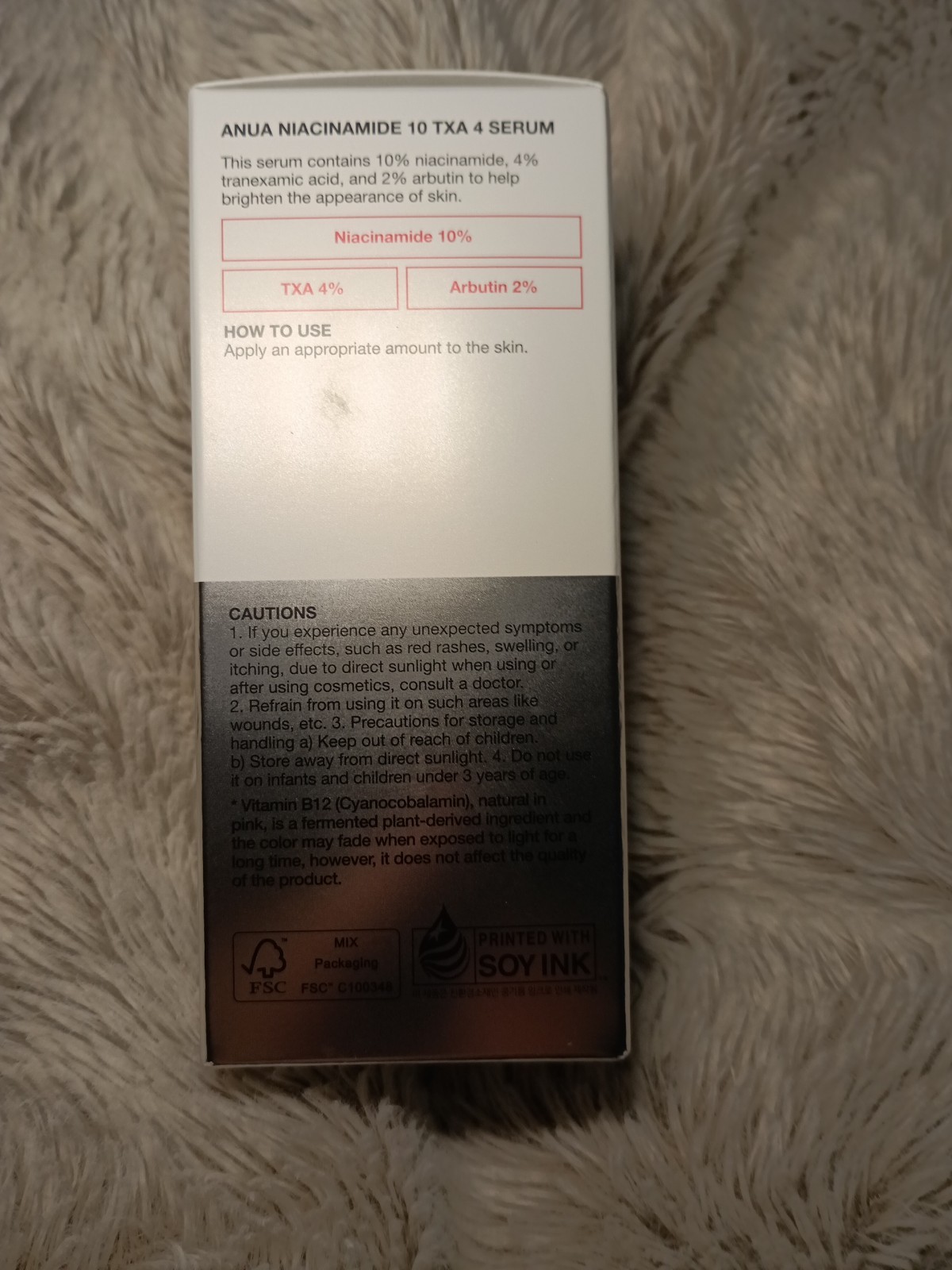 Anua 10+ Niacinamide + TXA 4 Serum 30ml/1.01fl.oz. New In Box
