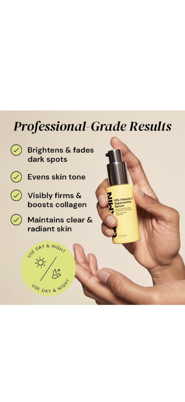 Gleamin Superactive Vitamin C Serum – 15% Vitamin C, 3% Tranexamic Acid, 4%…