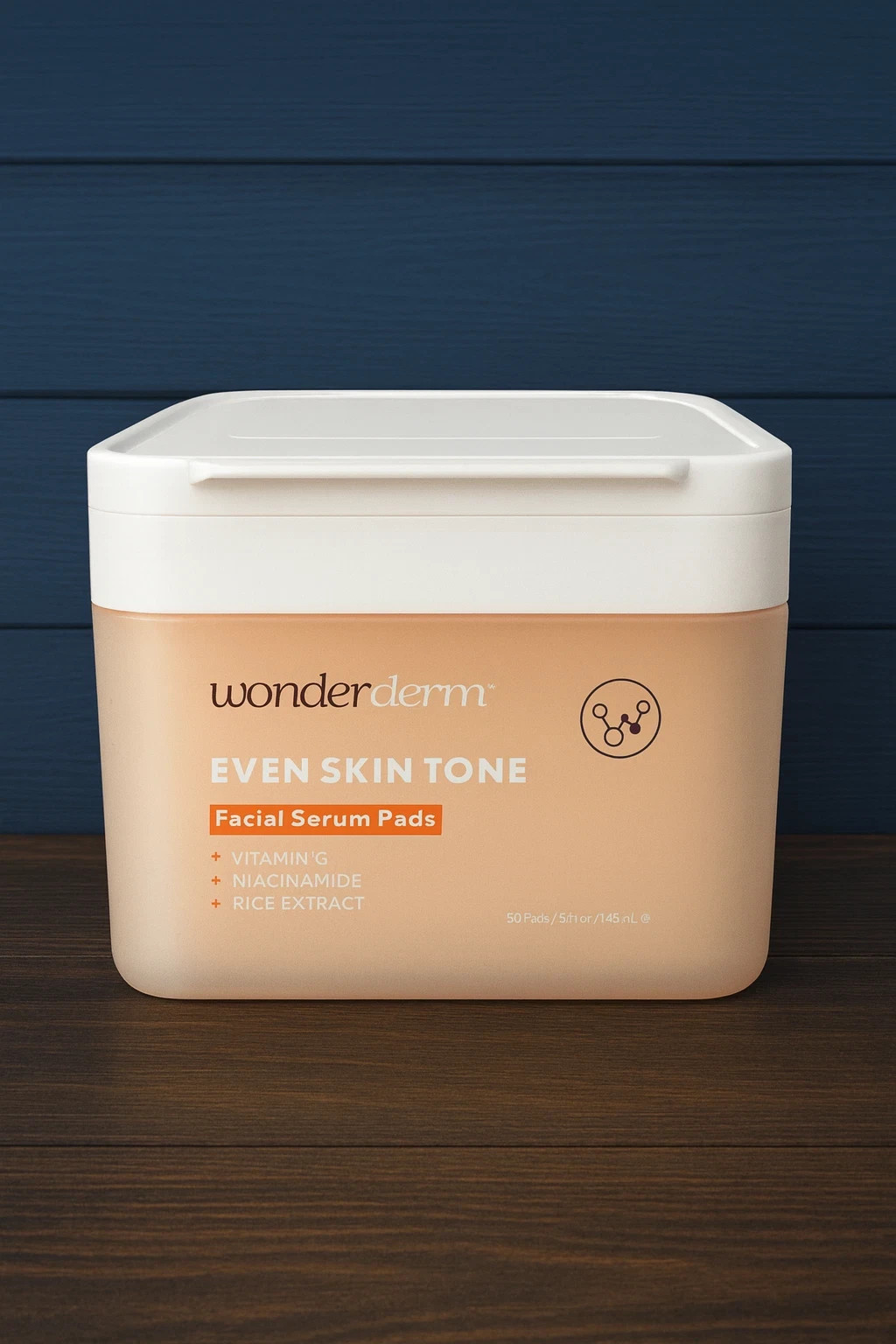 WONDERDERM KOREAN BEAUTY Even Skin Tone Facial Serum Pads W/Niacinamide – 100 CT