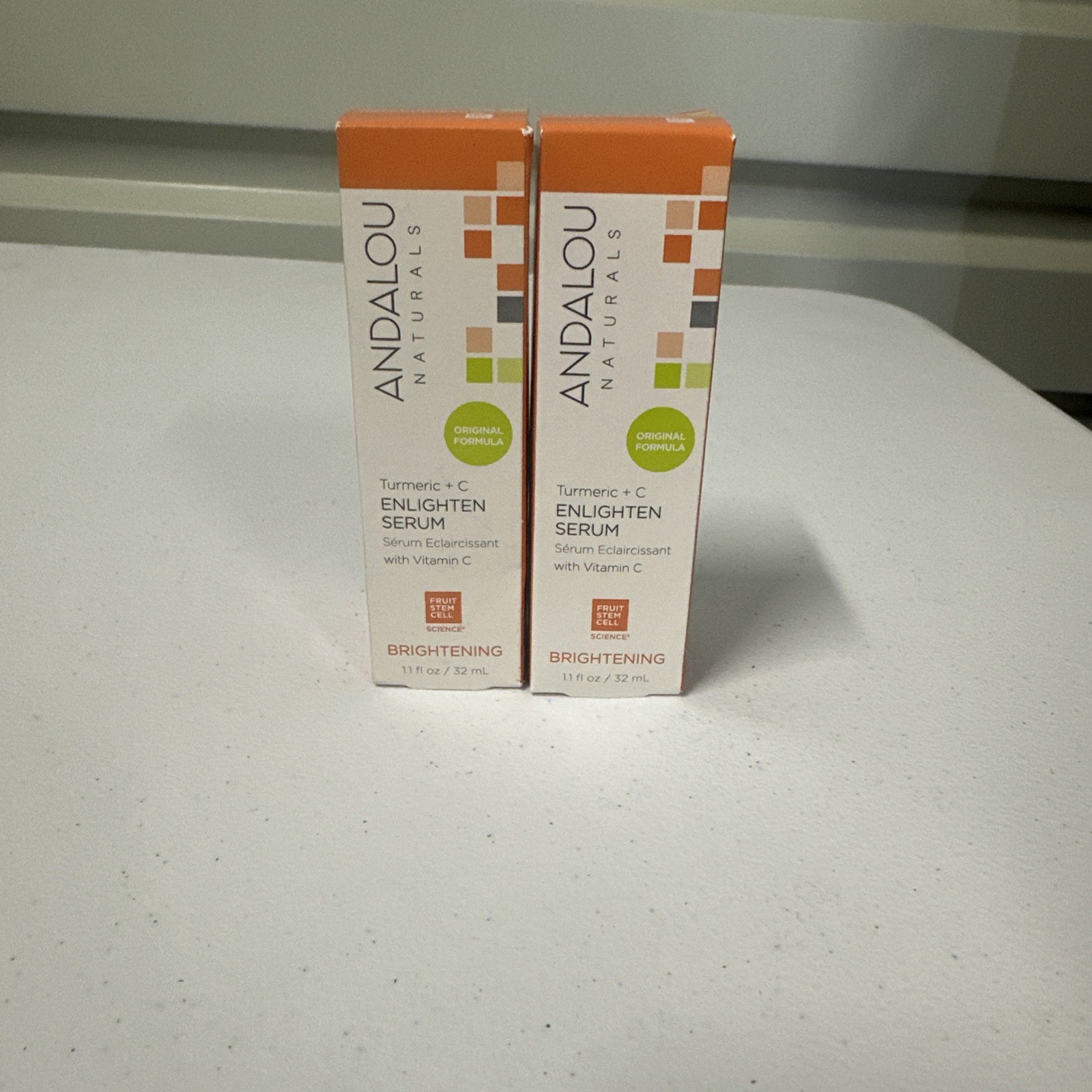 2 PACK Andalou Naturals Turmeric + C Enlighten Serum, Skin Smoothing Serum