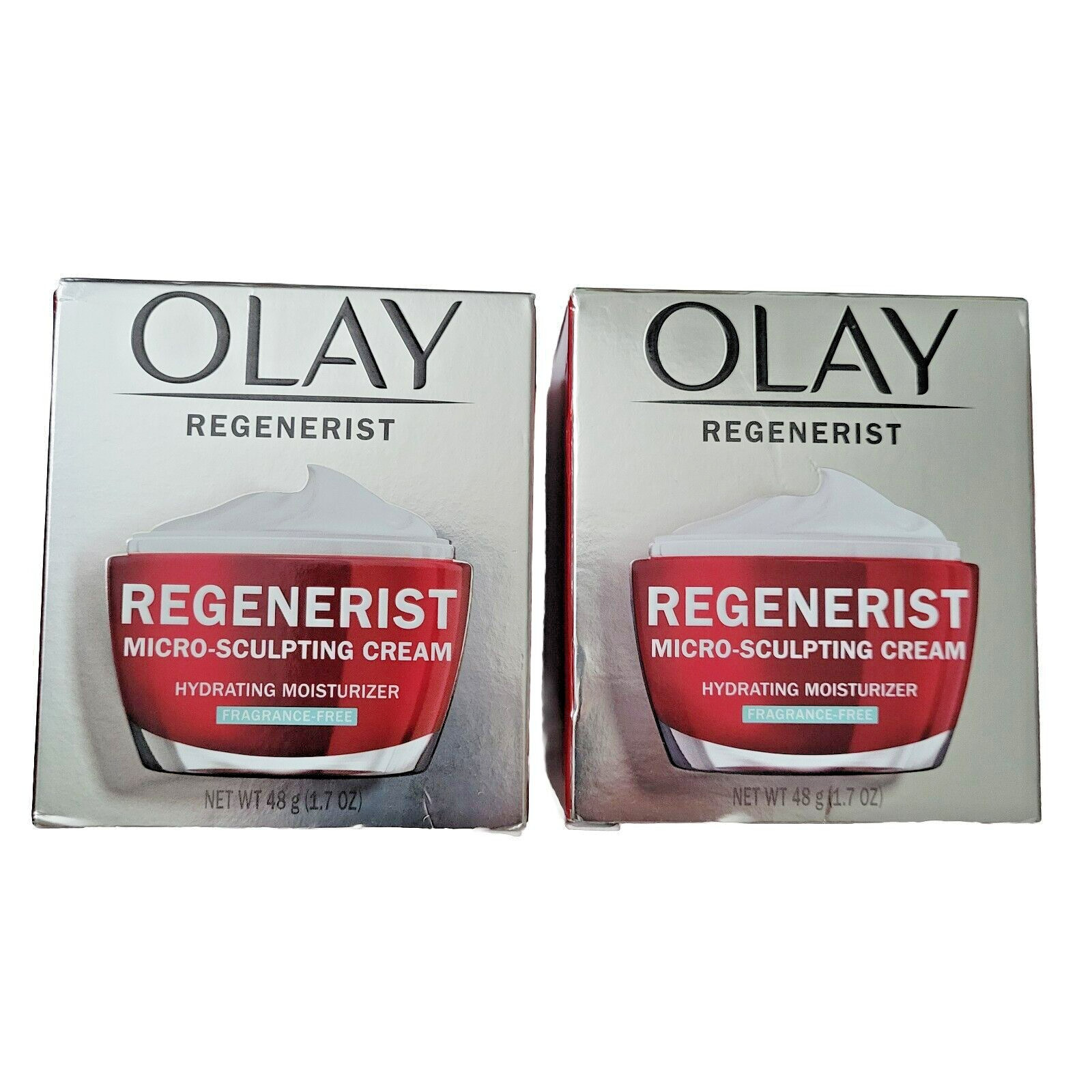Olay Regenerist Micro Sculpting Cream Moisturizer Fragrance Free 1.7oz 2 Pack