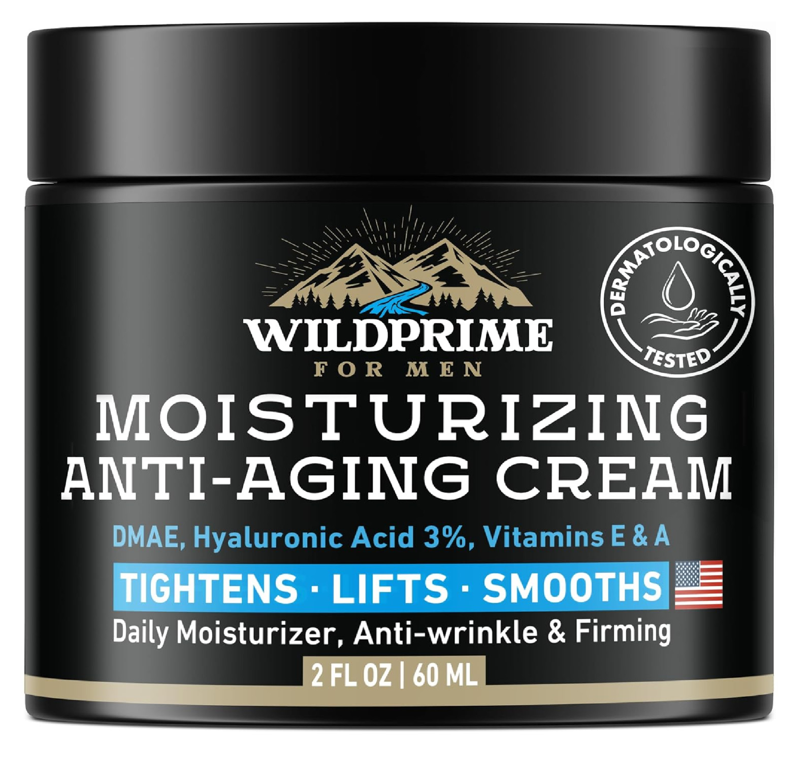 Men’S Face Moisturizer Cream – anti Aging & Wrinkle – Made in USA – Collagen, Hy